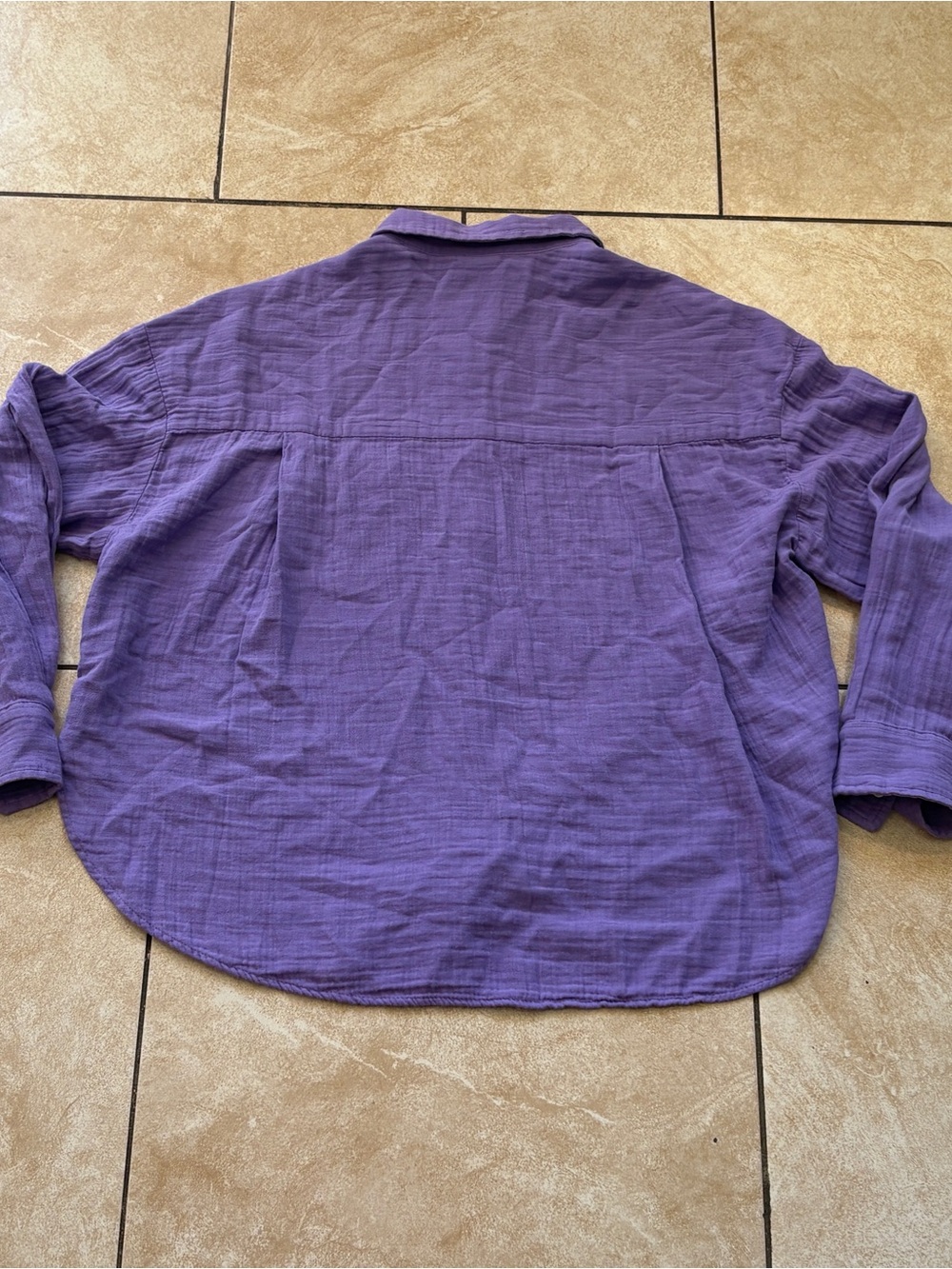 GAP Purple Linen Button-Down Shirt - Picture 2 of 3